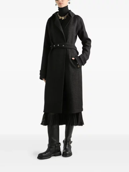 Fusta plisata Dolce & Gabbana plisată până la genunchi negru