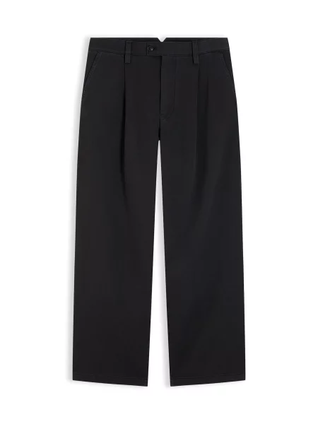 Tommy Jeans Hlače s naborima Theo' crna