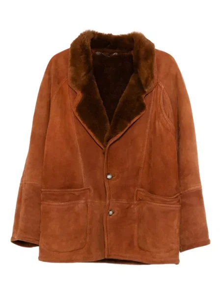 Kožený retro kabát A.n.g.e.l.o. Vintage Cult hnědý