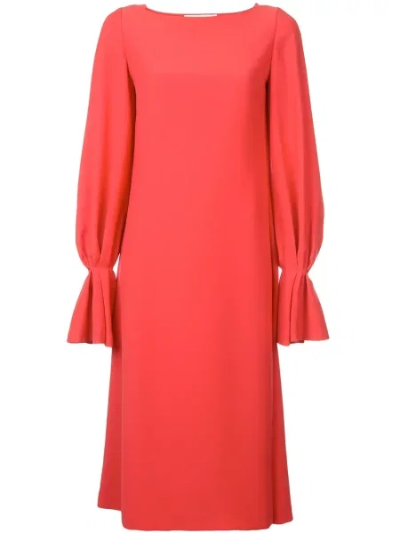 Rochie maxi Carolina Herrera lungă de costum roșu