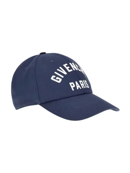 Jedwabna czapka z daszkiem Givenchy niebieska