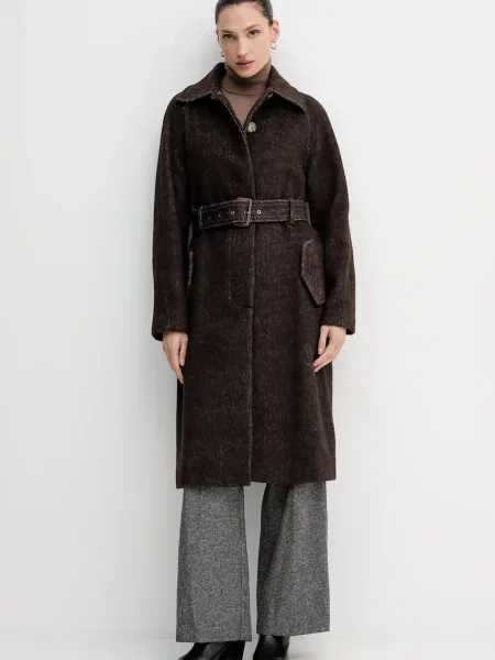 Пальто з додаванням вовни Sisley коричневий