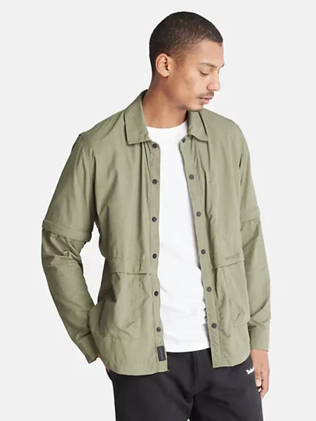 Рубашка Timberland с длинным рукавом серая