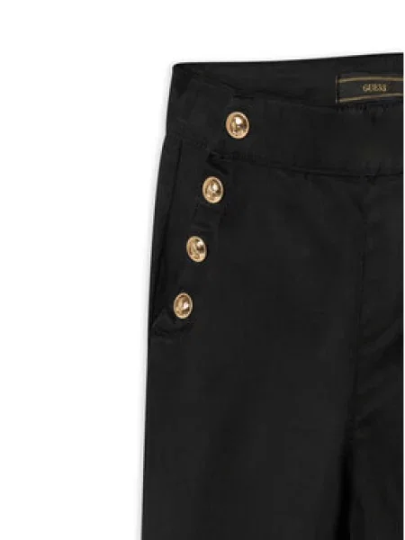 Guess Medžiaginės kelnės Bootcut Fit juoda