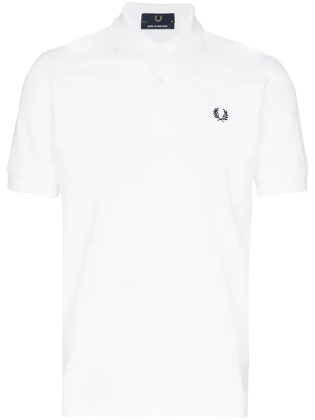 Polo Fred Perry cu broderie alb