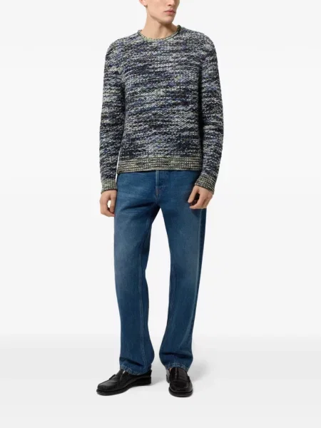 Pulover Missoni cu decolteu rotund albastru