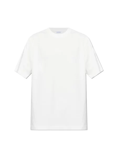 Koszulka Burberry z logo w kratę biała