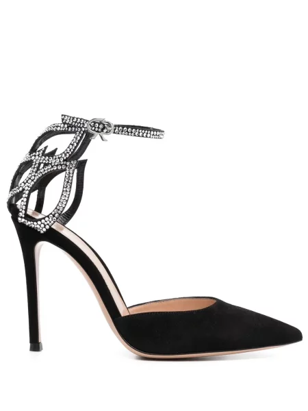 Pantofi cu toc Gianvito Rossi de cristal negru