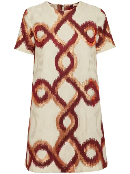 Rochie mini La Doublej cu imagine cu imprimeu geometric scurtă