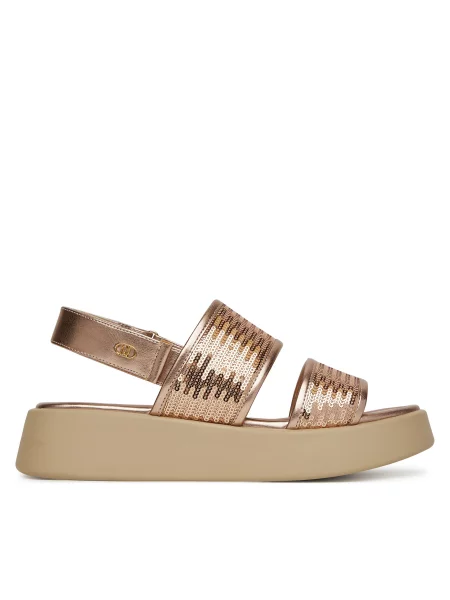 Босоножки Liu Jo с янтарем розовые