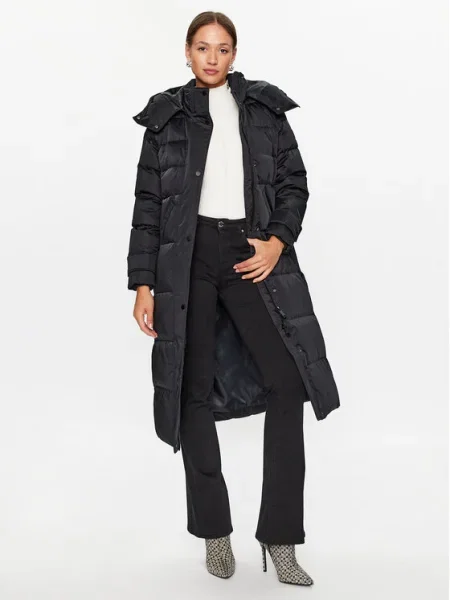 Guess Palton de iarnă negru