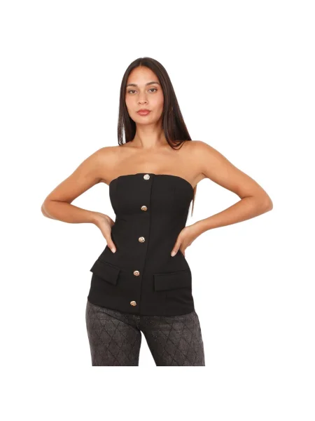 Top La Modeuse negru