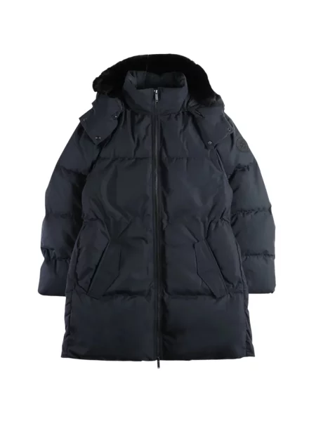 Geacă parka Canada Goose cu glugă cu blană negru