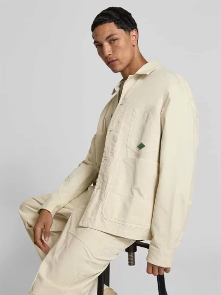 Kurtka o kroju relaxed fit w stylu denimu Forét biała