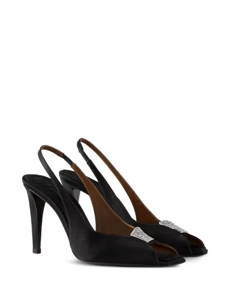 Pantofi cu toc Giuseppe Zanotti slingback negru