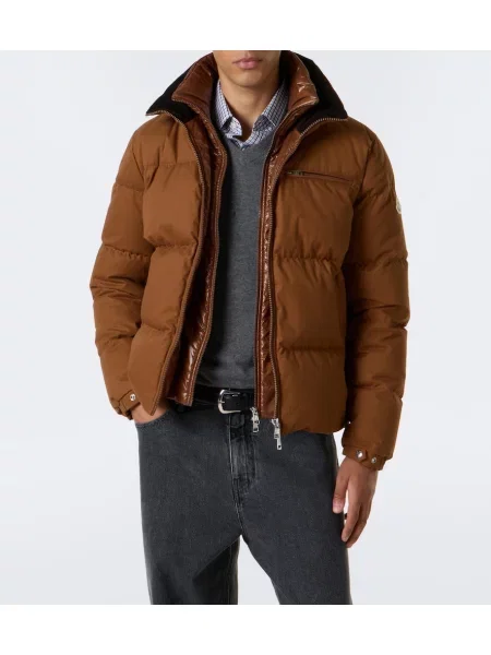 Geacă cu puf Moncler portocaliu