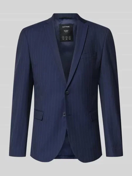 Marynarka w kroju slim fit z dodatkiem S.oliver Black Label granatowa