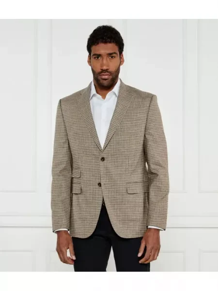BOSS BLACK Sacou cu adaos de lână negru