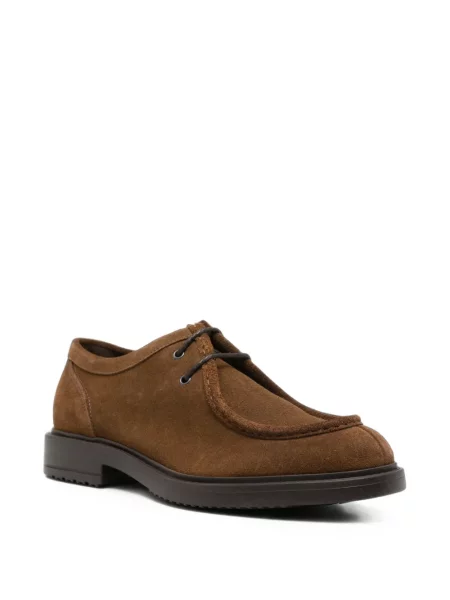 Pantofi loafer Doucal's din piele de căprioară maro