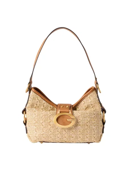 Torebka Guess skórzana beżowa