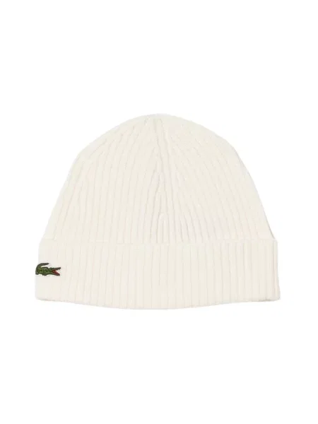 Czapka Lacoste wełniana biała