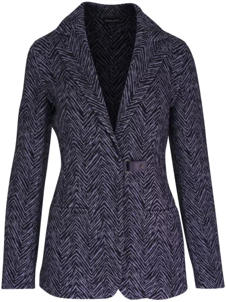 Sacou Giorgio Armani cu imagine cu model zebră negru