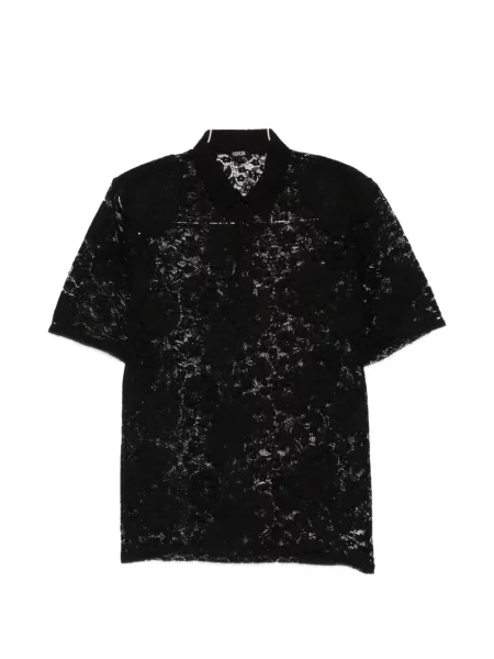 Top Venuja cu model floral din dantelă negru