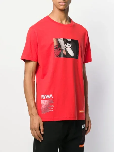 Tricou Heron Preston cu imagine roșu