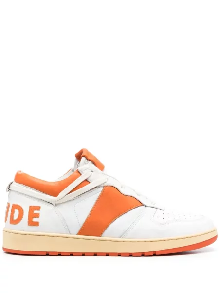 Sneakerși Rhude din piele cu autograf alb