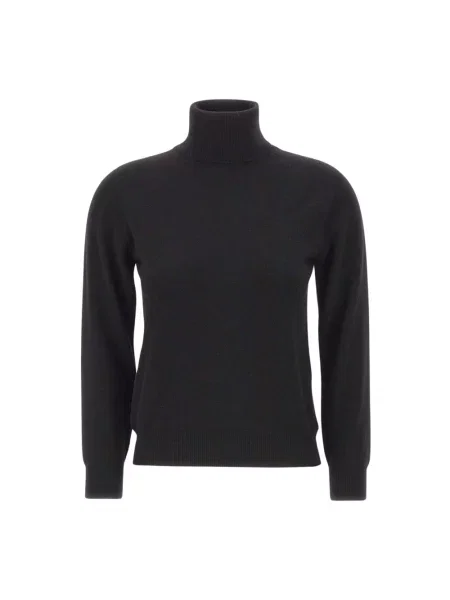 Sweter z golfem Kangra wełniany czarny