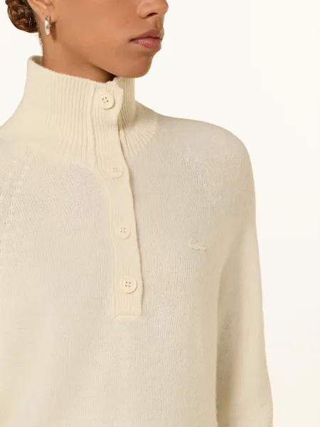 Lacoste Sweter Écru beżowy