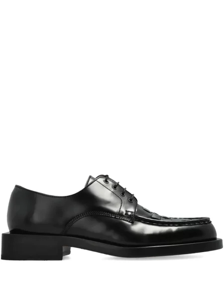 Šněrovací kožené polobotky Jacquemus černé