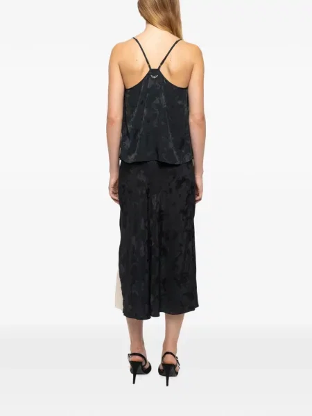Fustă Zadig&voltaire de mătase negru