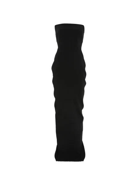 Maxi rochie maxi Rick Owens fără bretele de costum negru