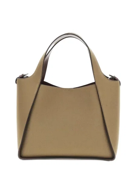 Vászon shopper táska Stella Mccartney autogrammal zöld