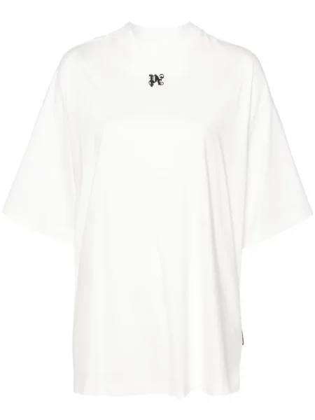 Tricou Palm Angels cu imagine alb