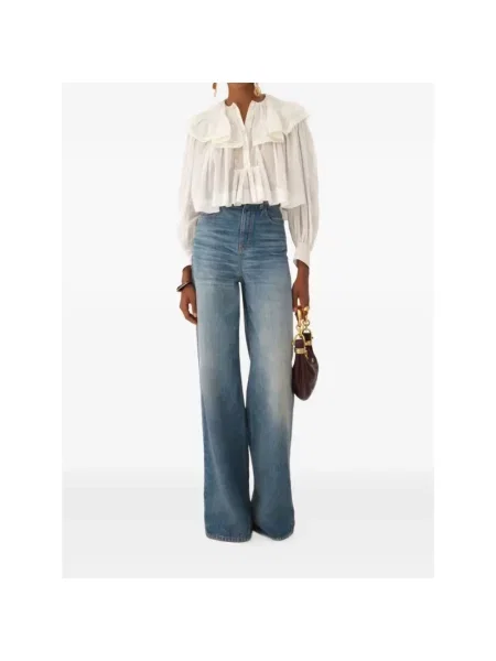 Bluzka Chloe z falbankami biała