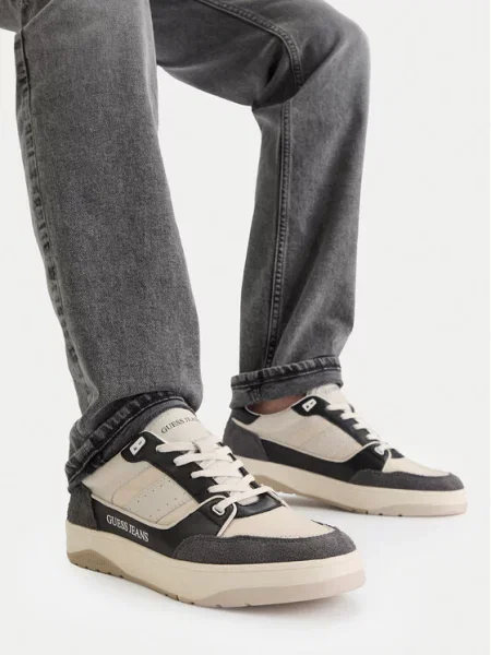Guess Jeans Sneakersy Kremowy