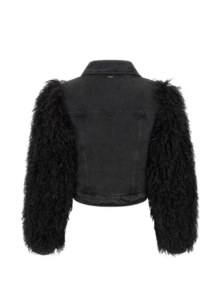 Decupat geacă de blugi Twinset negru