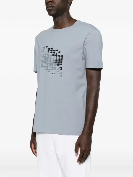 Tricou Boss cu imagine gri