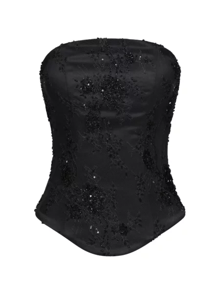 Jedwabny top z jedwabiu Alexia & Antonia czarny