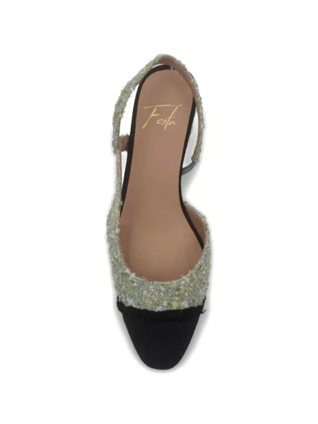Pantofi cu toc Roberto Festa slingback gri