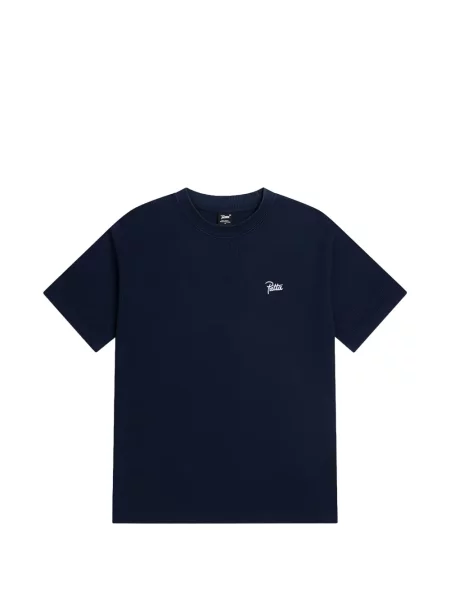 Tricou Patta tricotate cu autograf albastru
