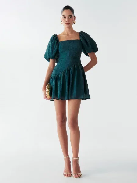 BWLDR Rochie Alanda închis verde