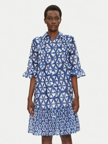 Iconique Rochie tip cămașă albastru