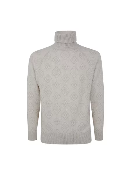 Lniany golf golf Brunello Cucinelli beżowy