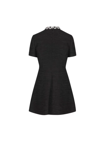 Haftowana sukienka mini Valentino czarna