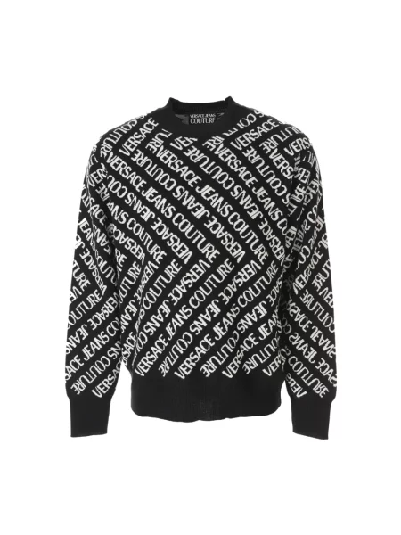 Sweter Versace Jeans Couture wełniany czarny