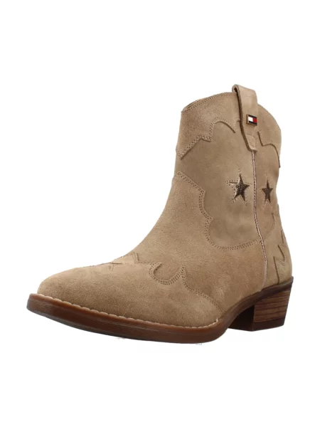 Botki Tommy Hilfiger beżowe