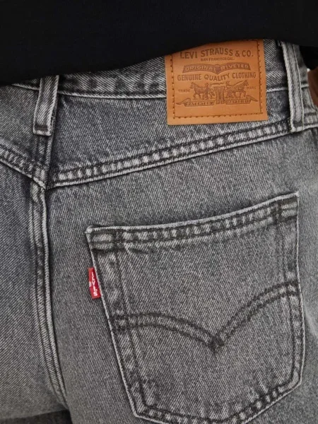 Карирани дънки straight leg Levi's® с шипове кафяво